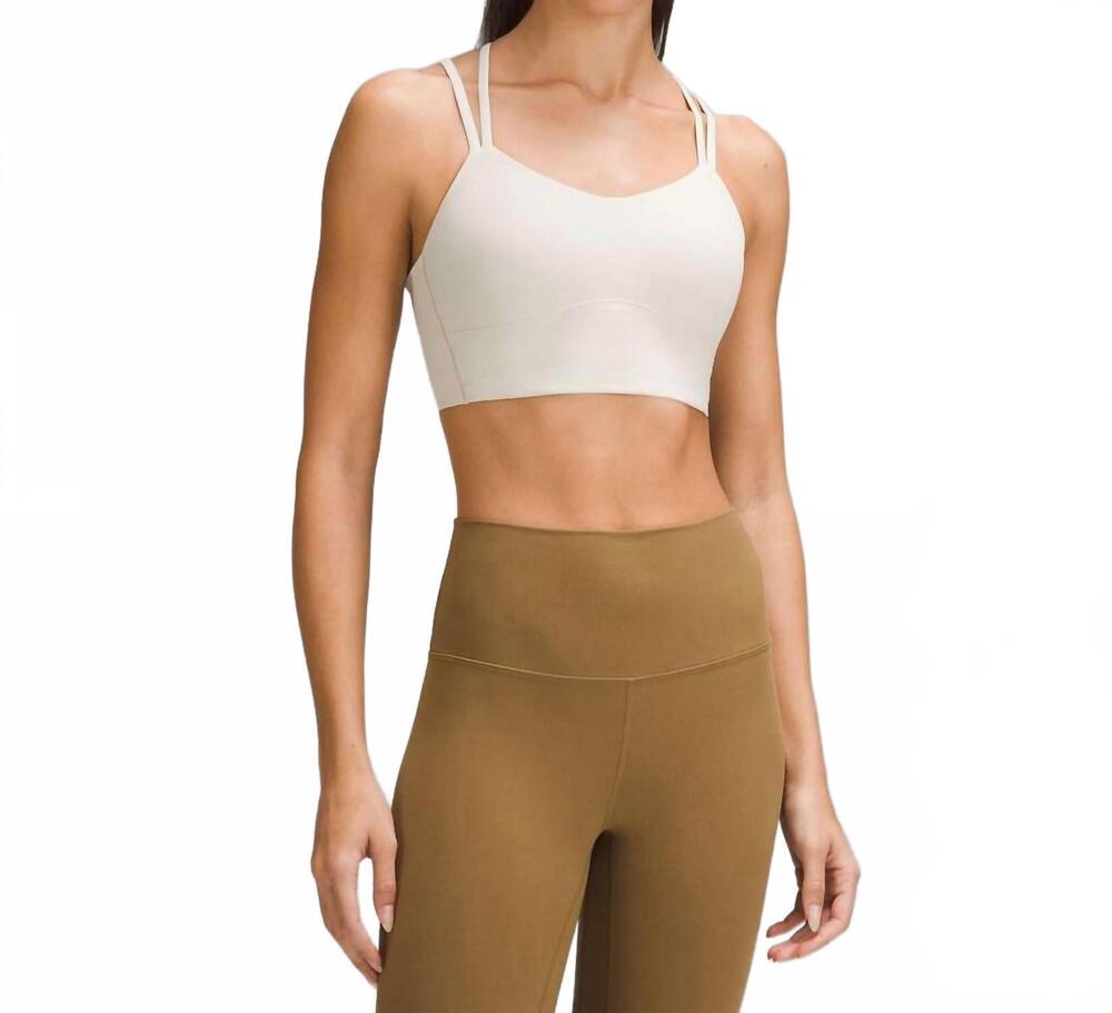 NEW LULULEMON like a cloud longline bra in light ivory